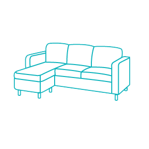 Стандартный угловой диван